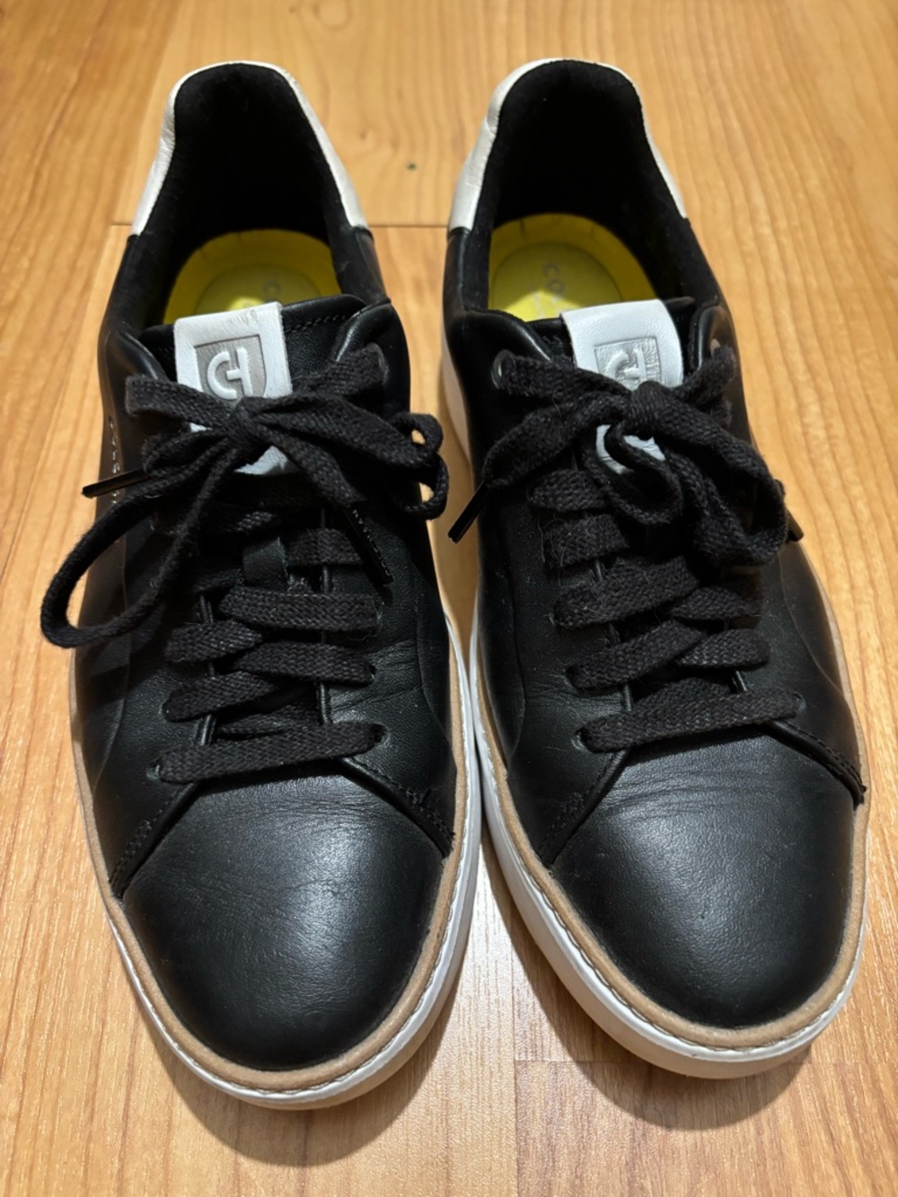 Cole Haan Grandpro Topspin Leather Sneakers - Black 8M
